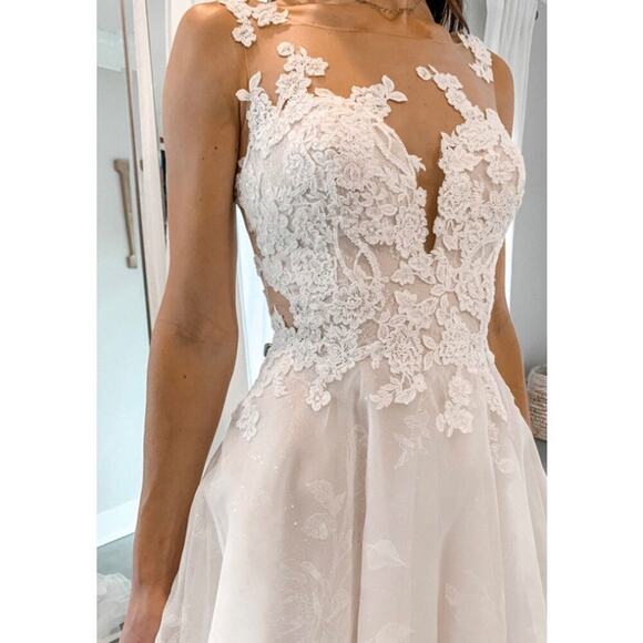 Elysee Elizabeth Beaded Lace Wedding Dress - 10 - Picture 3 of 7